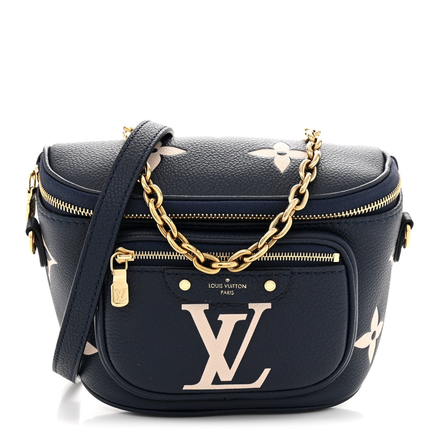 Louis Vuitton Empreinte Monogram Giant Mini By The Pool Bumbag Blue Beige 1 of 10