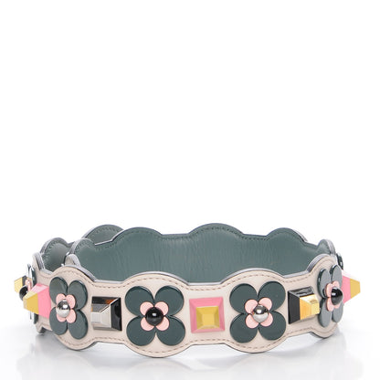Fendi Vitello Dolce Plexiglass Flowerland Studded Strap You Camelia Multicolor 2 of 5