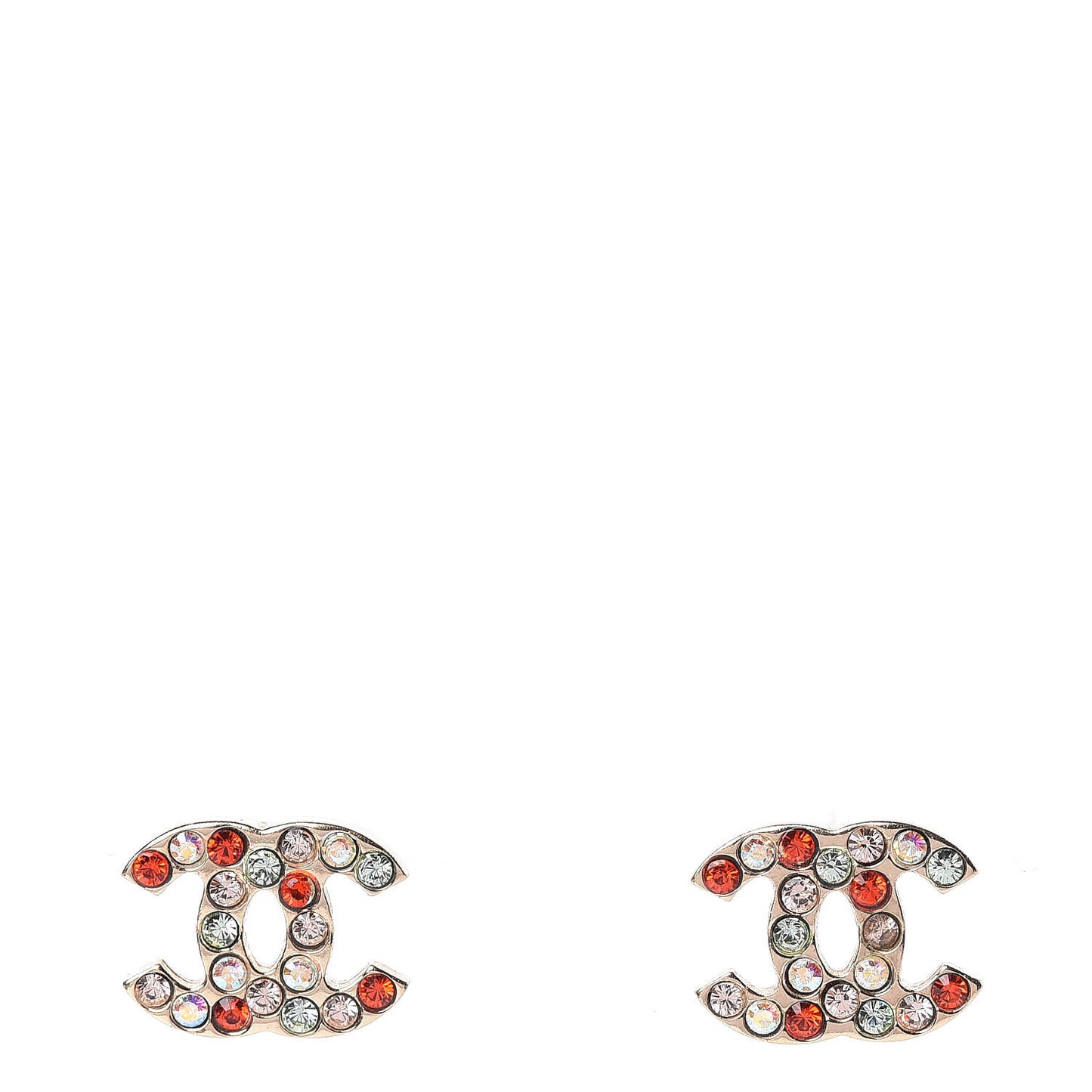 Crystal CC Earrings Gold Multicolor