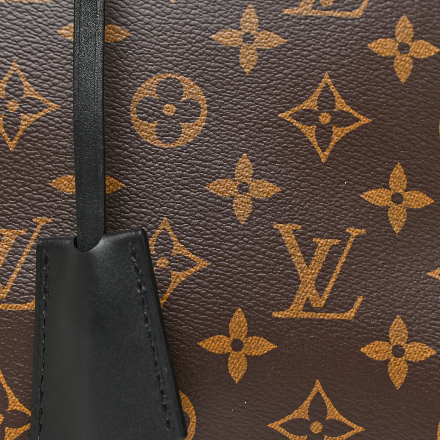 Monogram Flower Zipped Tote MM Black