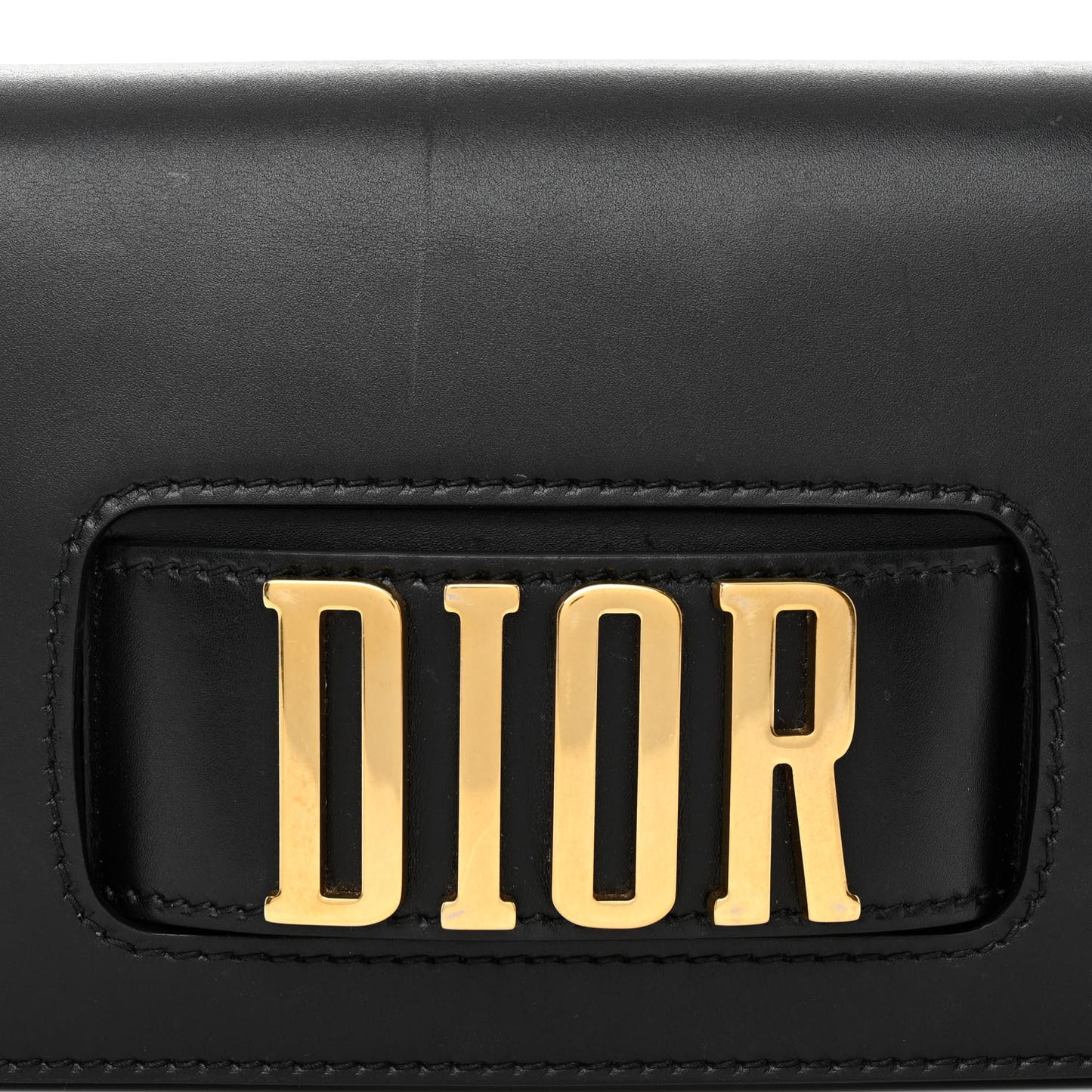 Smooth Calfskin Dio(r)evolution Flap Clutch Black