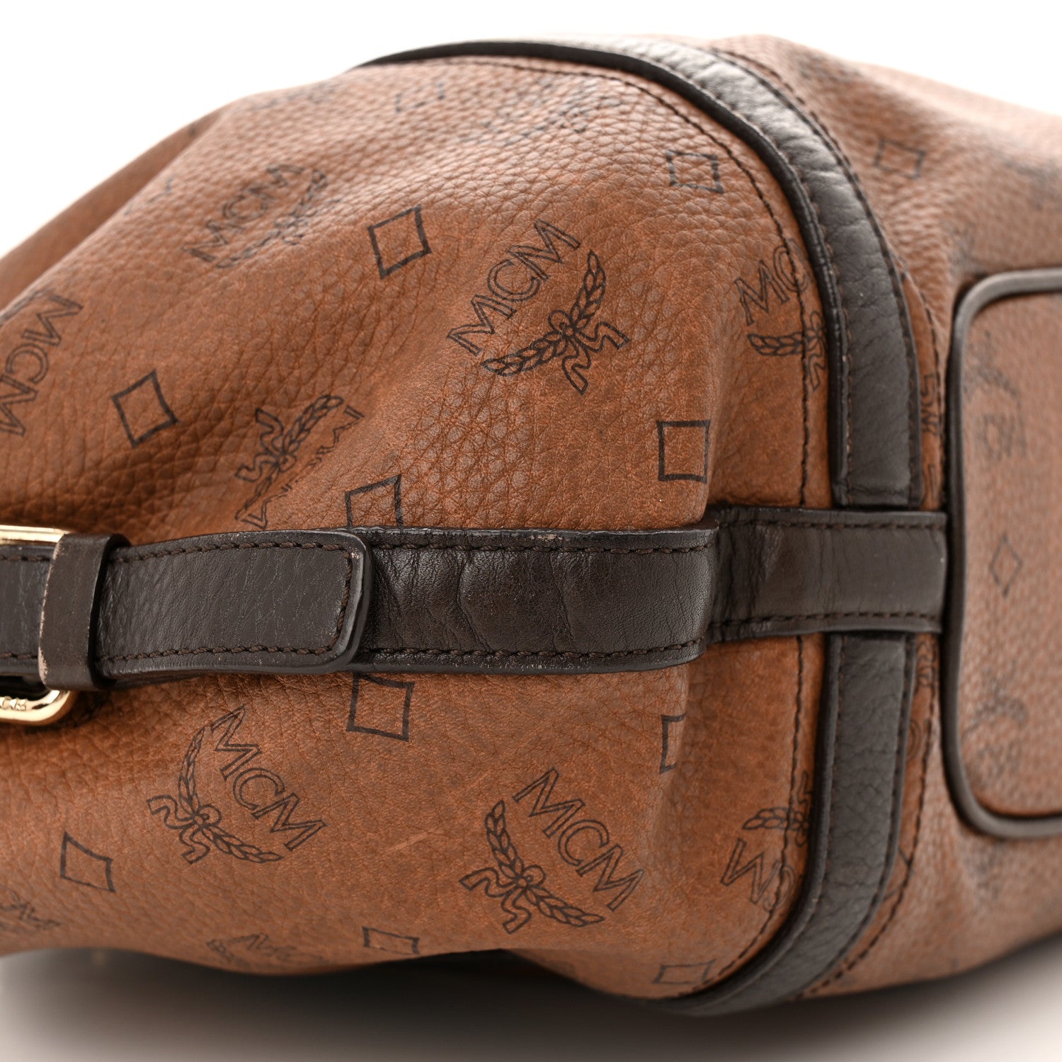 MCM Visetos Drawstring Shopper Cognac 9 of 21