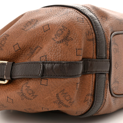 MCM Visetos Drawstring Shopper Cognac 9 of 21