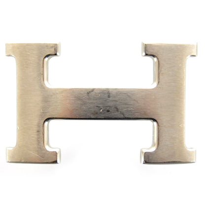 Hermes Palladium H Belt Buckle Brushed Silver 1 of 4