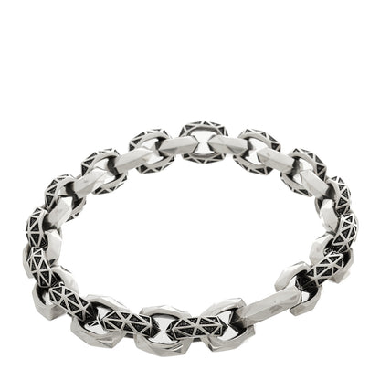 David Yurman Sterling Silver Black Diamond Faceted Link Bracelet 2 of 3