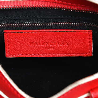 Balenciaga Supple Grained Calfskin Classic Silver Hardware Highlight Mini City Rouge Fraise 6 of 12