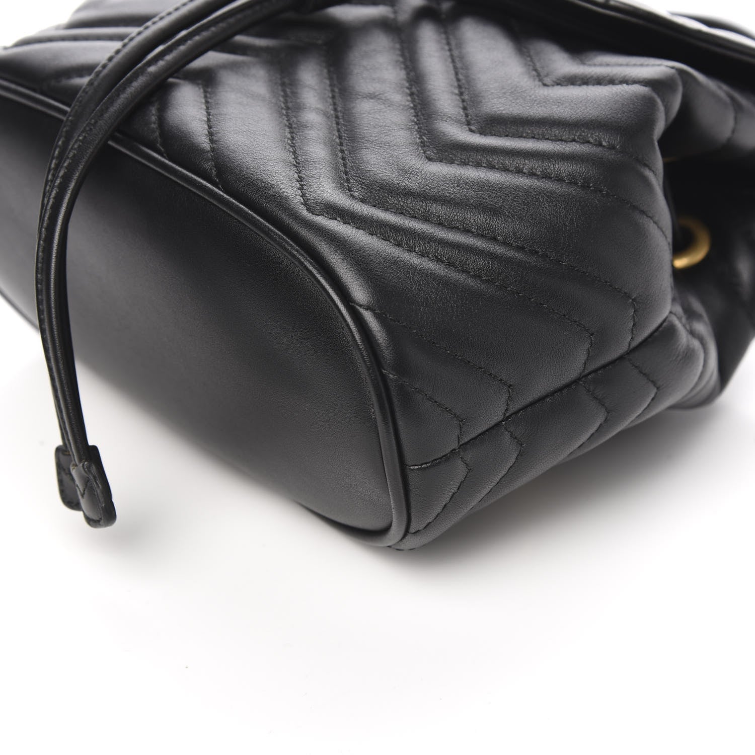 Gucci Calfskin Matelasse GG Marmont Flap Backpack Black 8 of 9