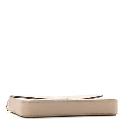 Louis Vuitton Empreinte Monogram Giant Felicie Pochette Tourterelle Creme 4 of 10