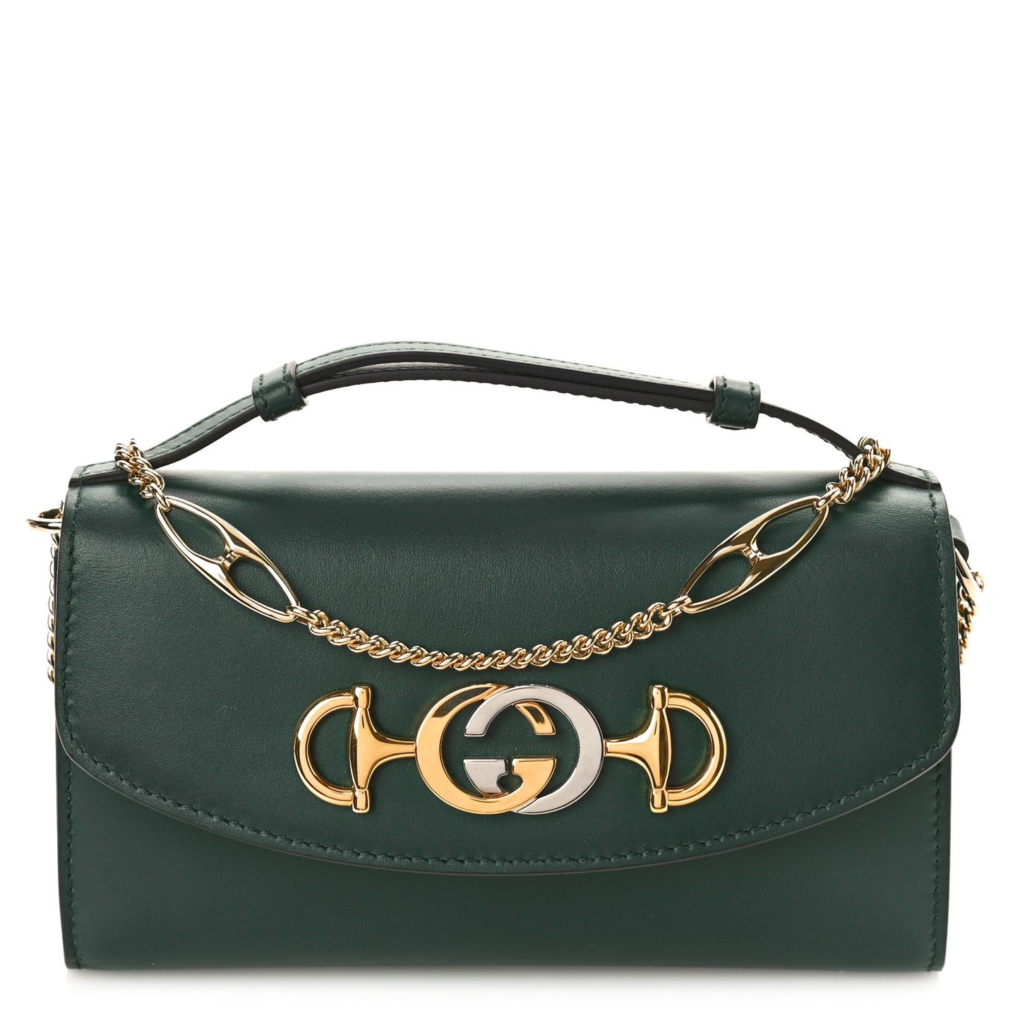 Smooth Calfskin Mini Zumi Shoulder Bag Vintage Green