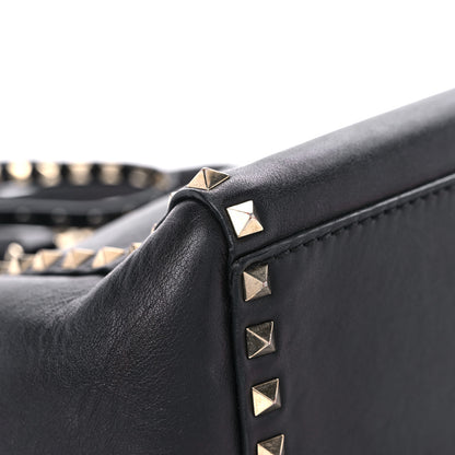 Valentino Garavani Vitello Rockstud Double Handle Tote Black 7 of 28