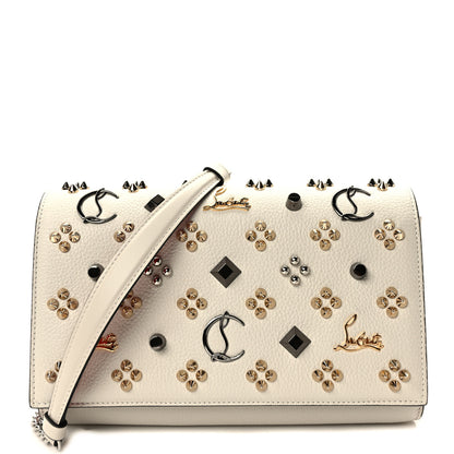 Christian Louboutin Calfskin Spikes Loubinthesky Paloma Clutch Craie Multicolor 1 of 9