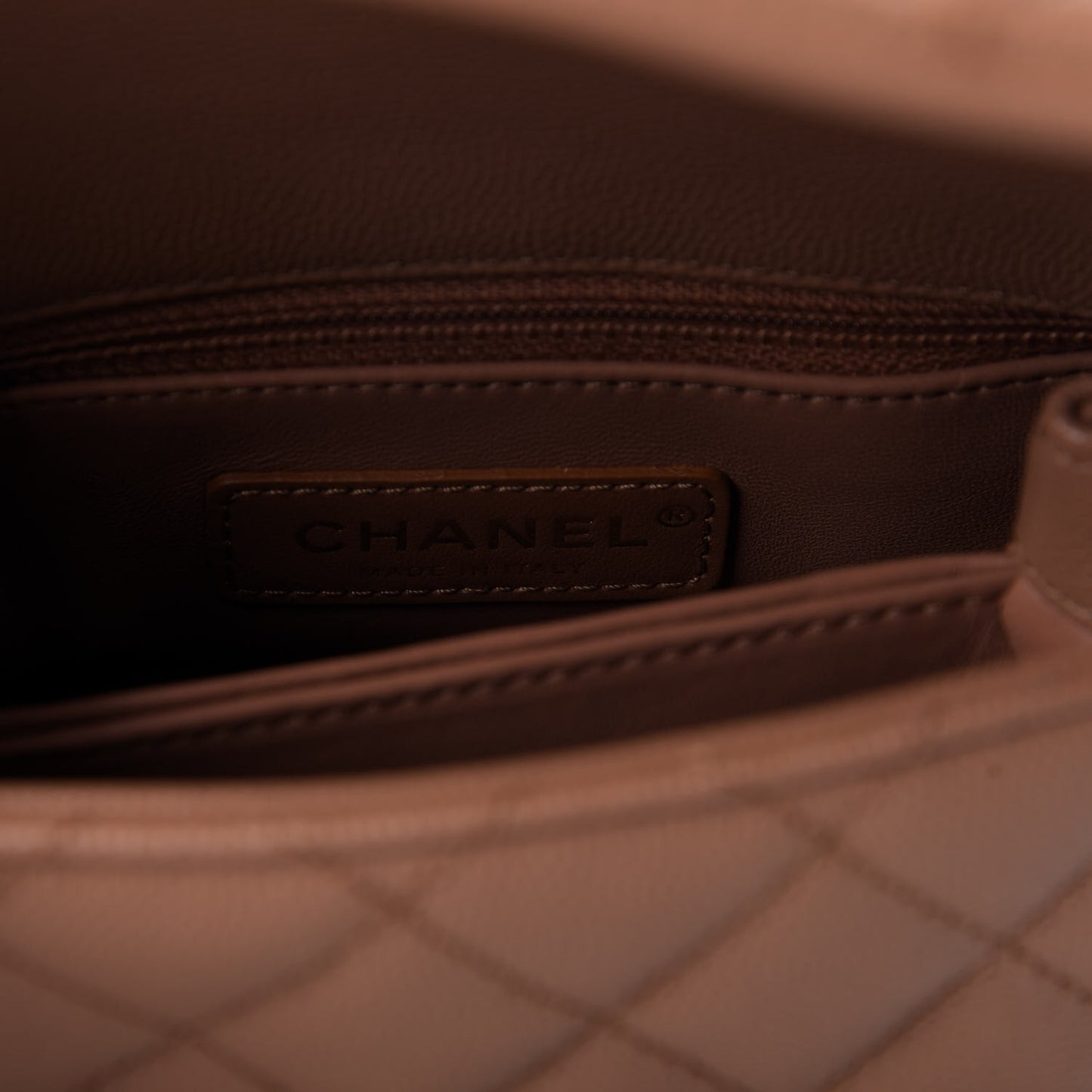 Caviar Quilted Extra Mini Coco Handle Flap Brown