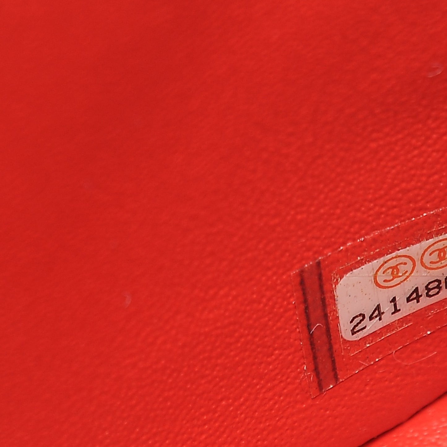 Caviar Chevron Quilted Mini Rectangular Flap Red