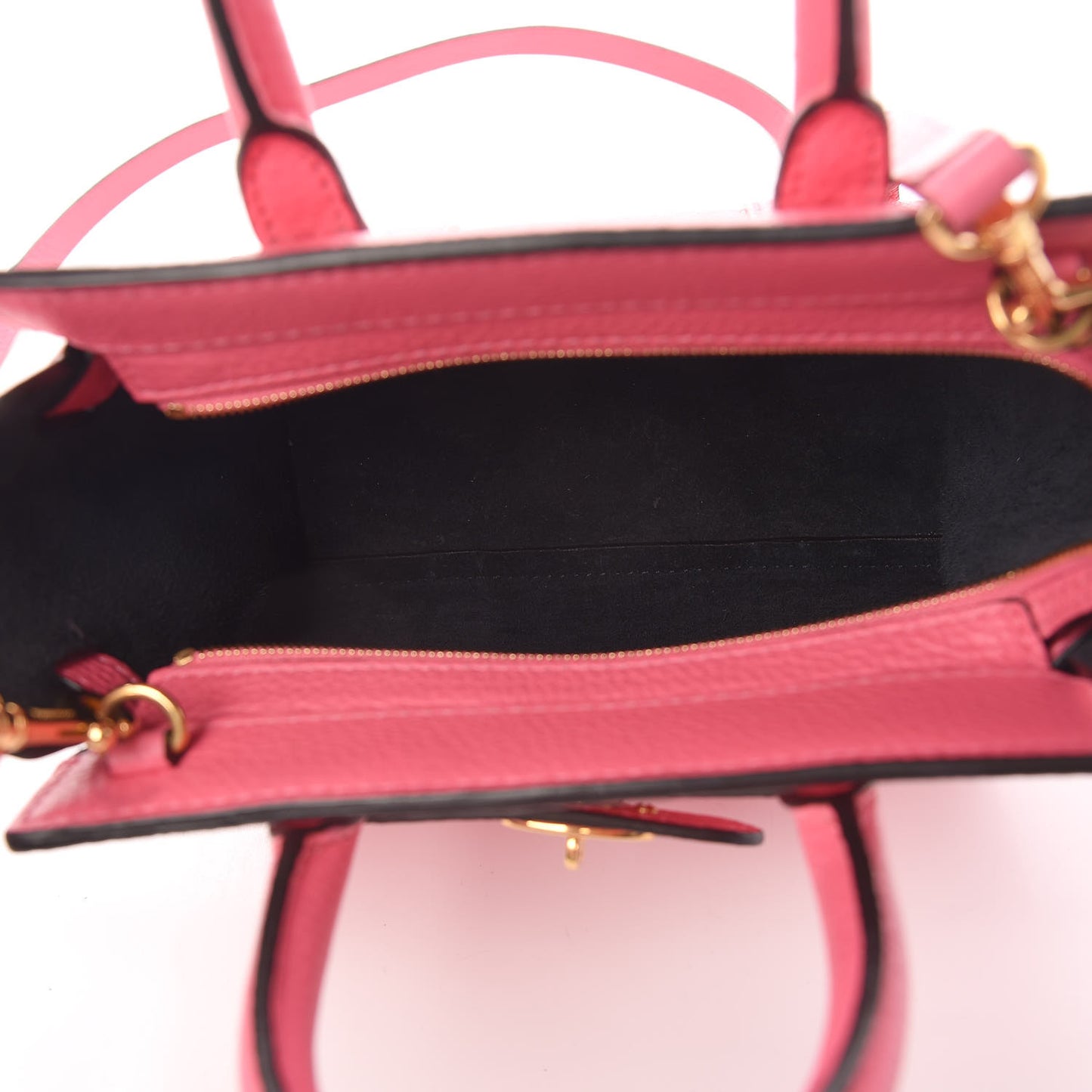 Small Classic Grain Micro Zipped Bayswater Fluoro Pink