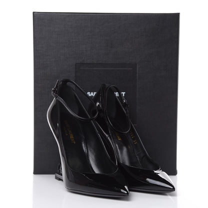 Saint Laurent Patent Opyum Appelle Moi Ankle Strap Pump 39 Black 10 of 10