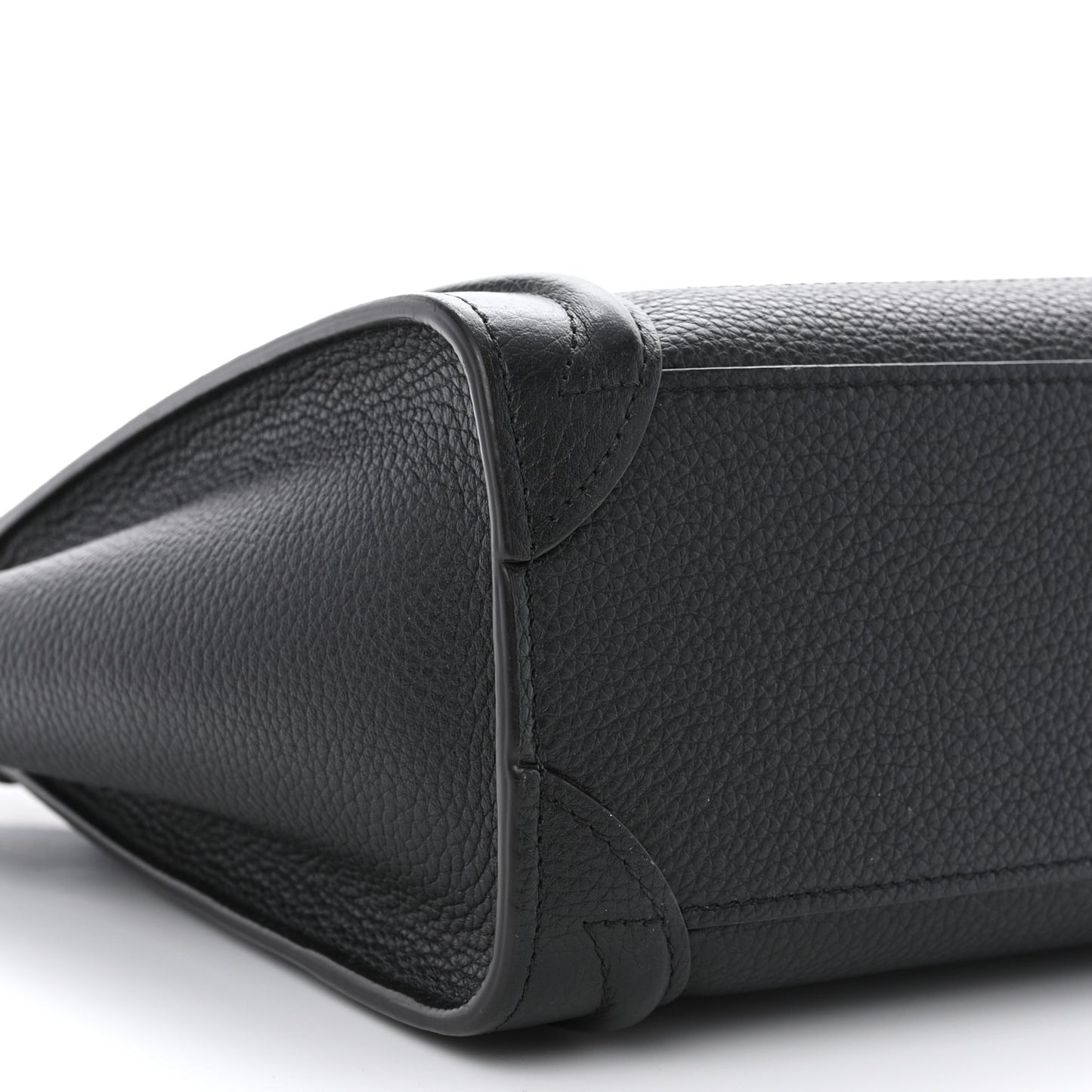 Drummed Calfskin Nano Luggage Black