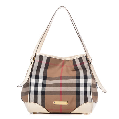 Burberry House Check Small Canterbury Tote White 1 of 14