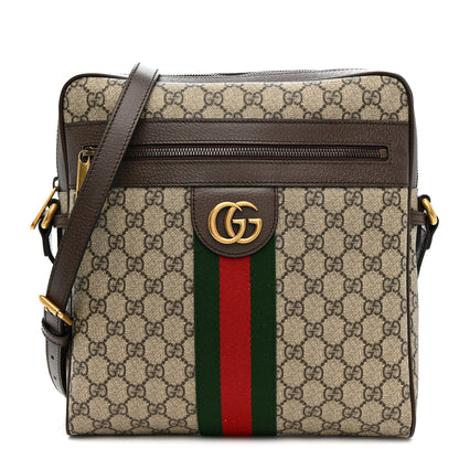 Gucci GG Supreme Monogram Web Medium Ophidia Messenger Bag Brown 1 of 10