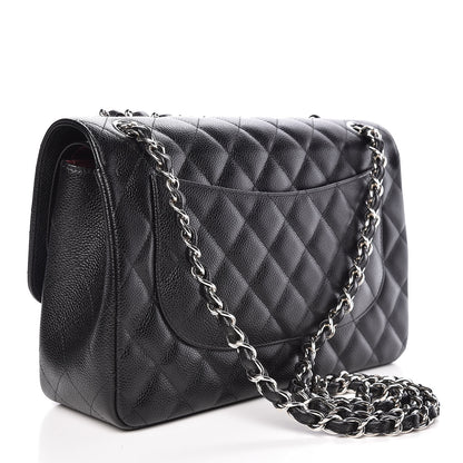 Chanel Caviar Quilted Jumbo Double Flap Black 3 of 10
