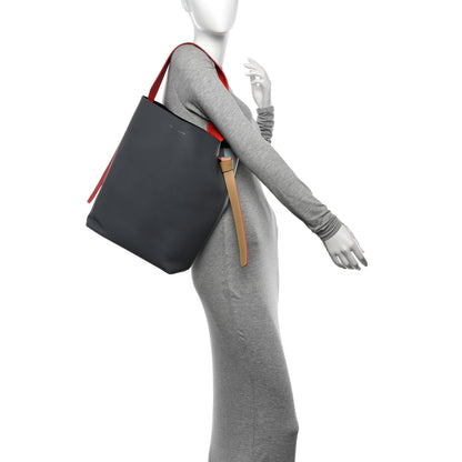 Celine Shiny Smooth Calfskin Small Twisted Cabas Kohl Cloud 2 of 15