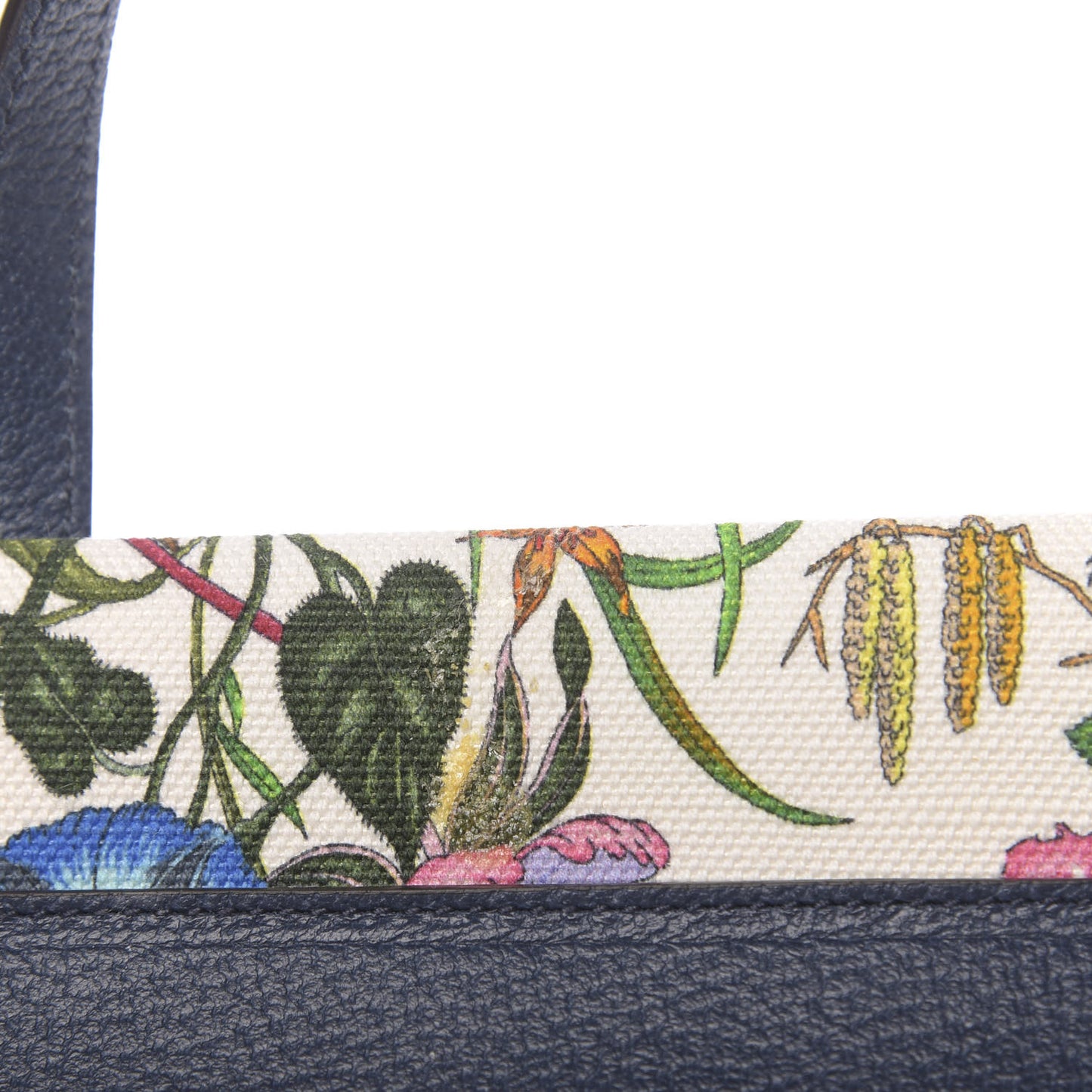 Canvas Medium Flora Tote White Multicolor Blue Agata