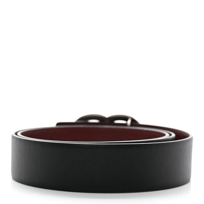 Chanel Calfskin CC Reversible Belt 75 30 Black Burgundy 2 of 5