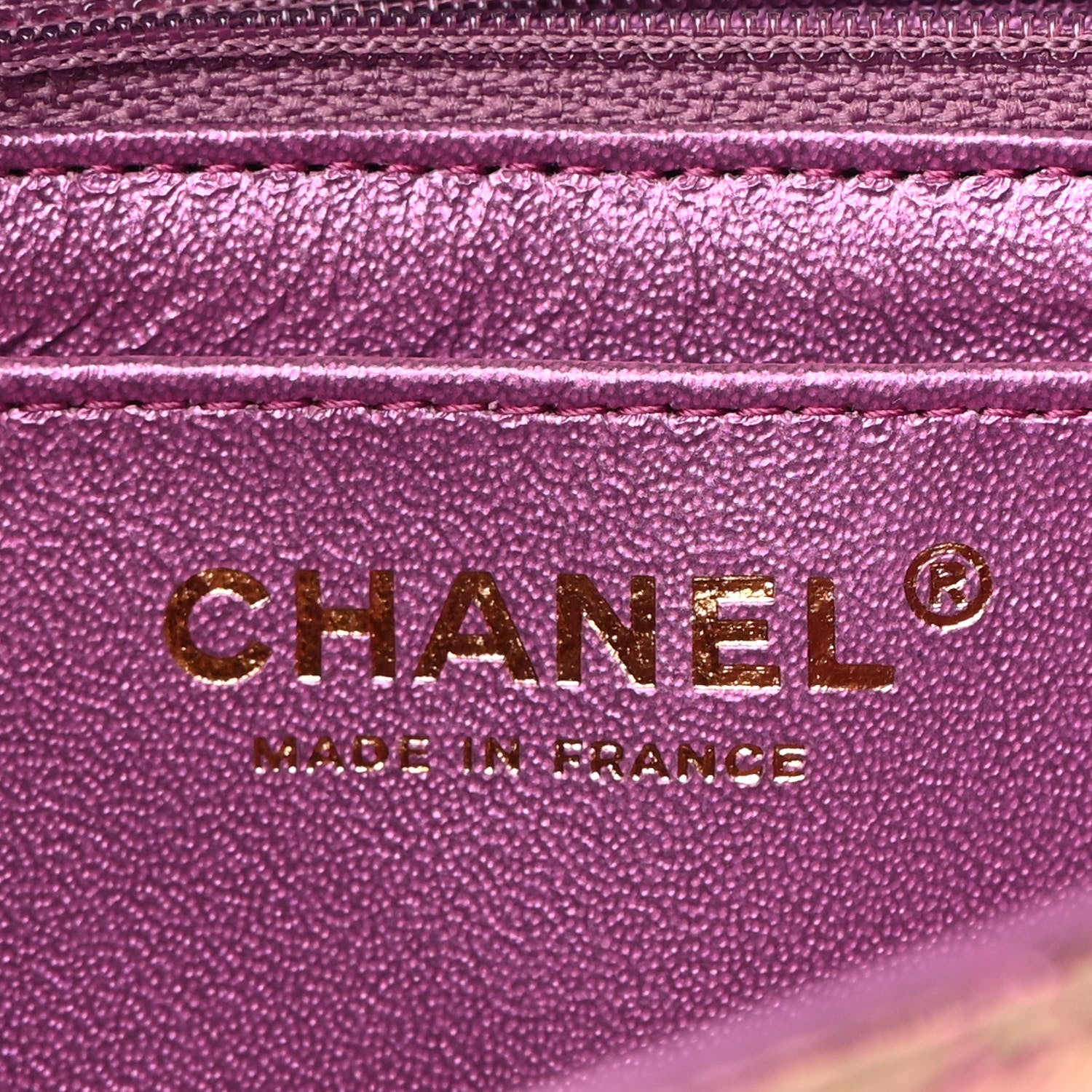 Chanel Iridescent Lambskin Quilted Mini Rectangular Flap Purple 6 of 10