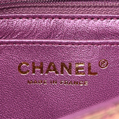 Chanel Iridescent Lambskin Quilted Mini Rectangular Flap Purple 6 of 10
