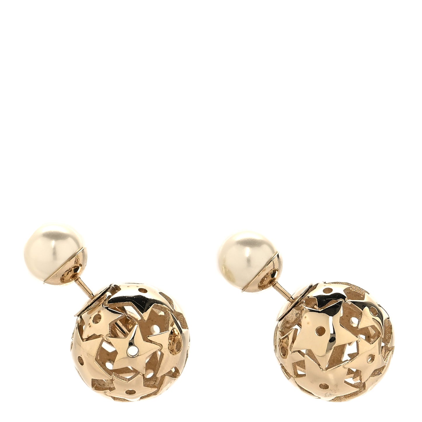 Pearl Star Mise En Dior Tribal Earrings Gold