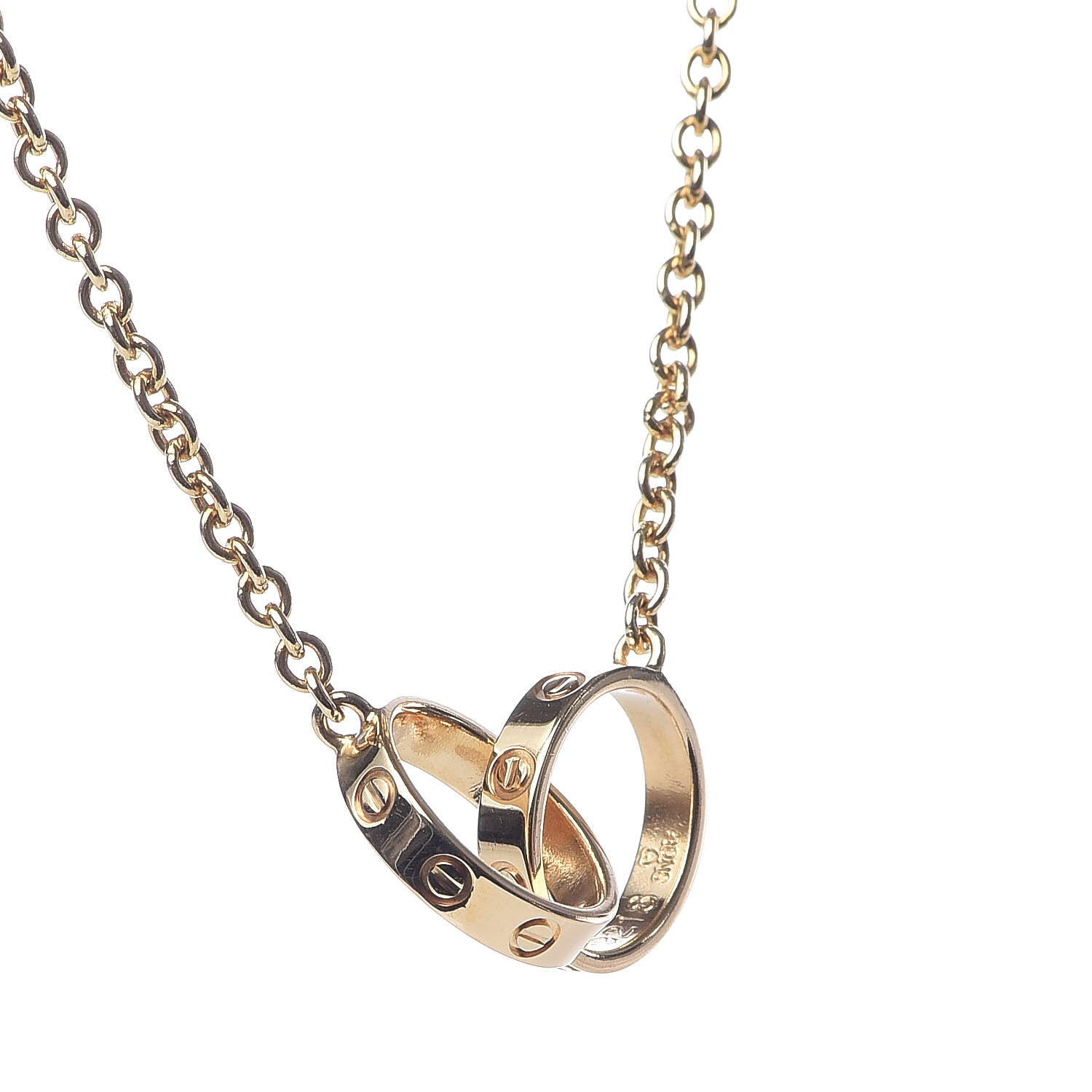 Cartier 18K Yellow Gold Interlocking LOVE Necklace 4 of 5