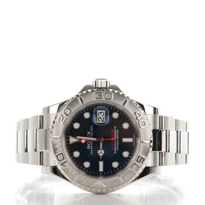 Rolex Stainless Steel 40mm Oyster Perpetual Date Yacht-Master Watch Blue 116622 3 of 6