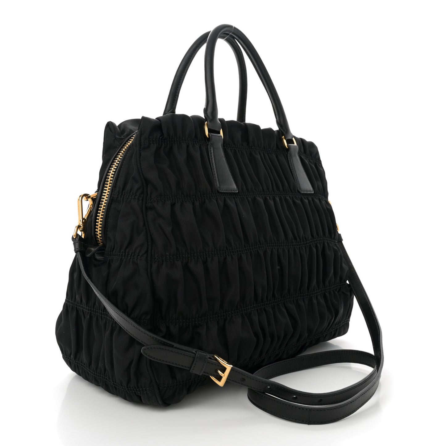 Tessuto Nylon Gaufre Tote Black