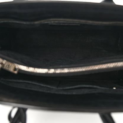 Saint Laurent Calfskin Crocodile Embossed Small Sac de Jour Black 5 of 10