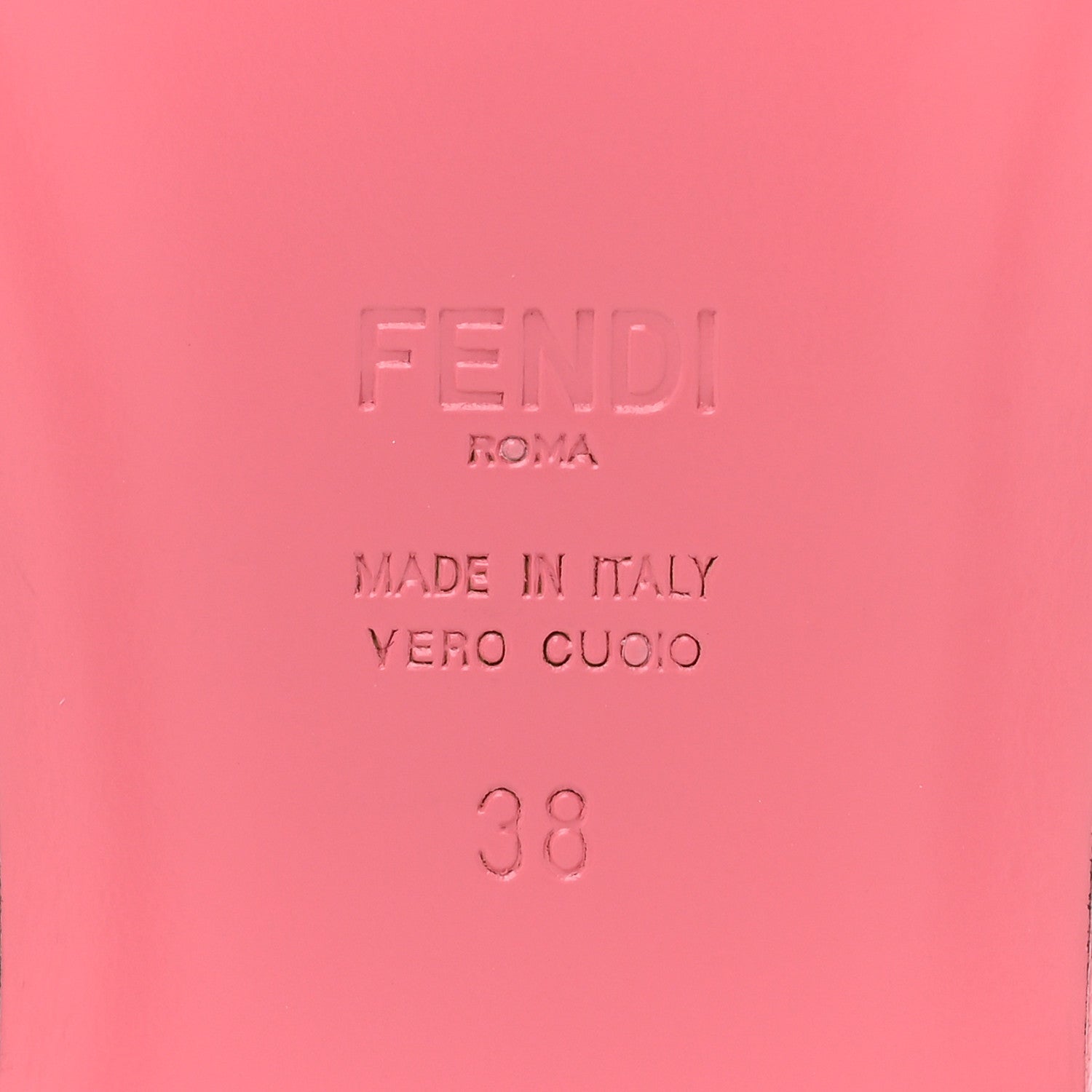 Fendi Vitello Cuoio Baguette Flat Slide Sandals 38 Pink Dalia 6 of 9