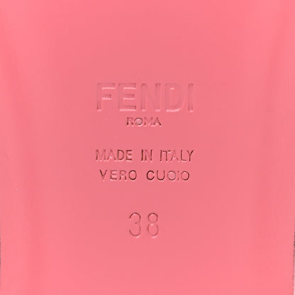 Fendi Vitello Cuoio Baguette Flat Slide Sandals 38 Pink Dalia 6 of 9
