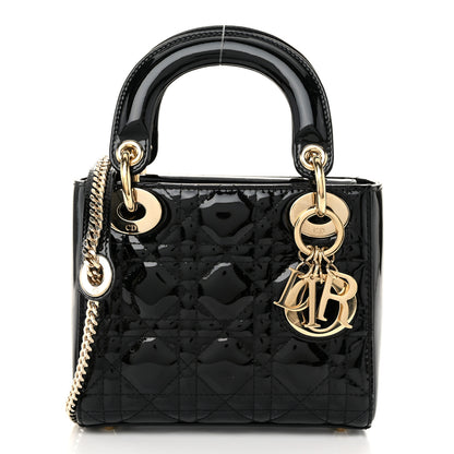 Christian Dior Patent Cannage Mini Lady Dior Black 1 of 10