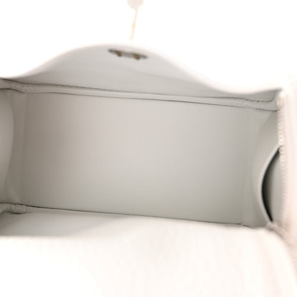 Hermes Taurillon Clemence Mini Lindy 20 New White 5 of 11