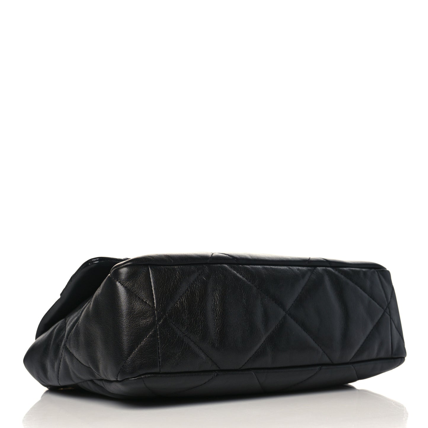 Goatskin Quilted Large Chanel 19 Flap Black