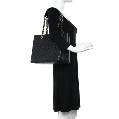 Chanel Caviar Quilted Grand Shopping Tote GST Black 2 of 13