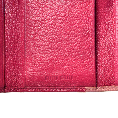 Miu Miu Madras Bicolore 6 Key Holder Rosa Peonia 6 of 8