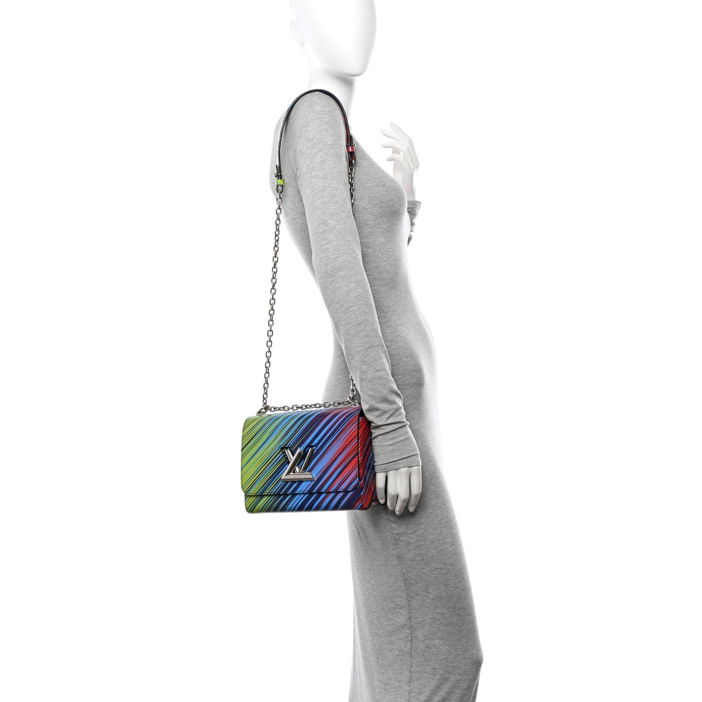 Epi Tropical Twist Shoulder Bag MM Vert Rouge