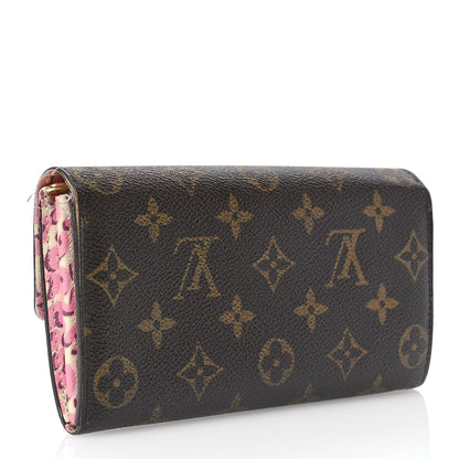 Louis Vuitton Monogram Leopard Sarah Wallet Blanc Corail 3 of 10