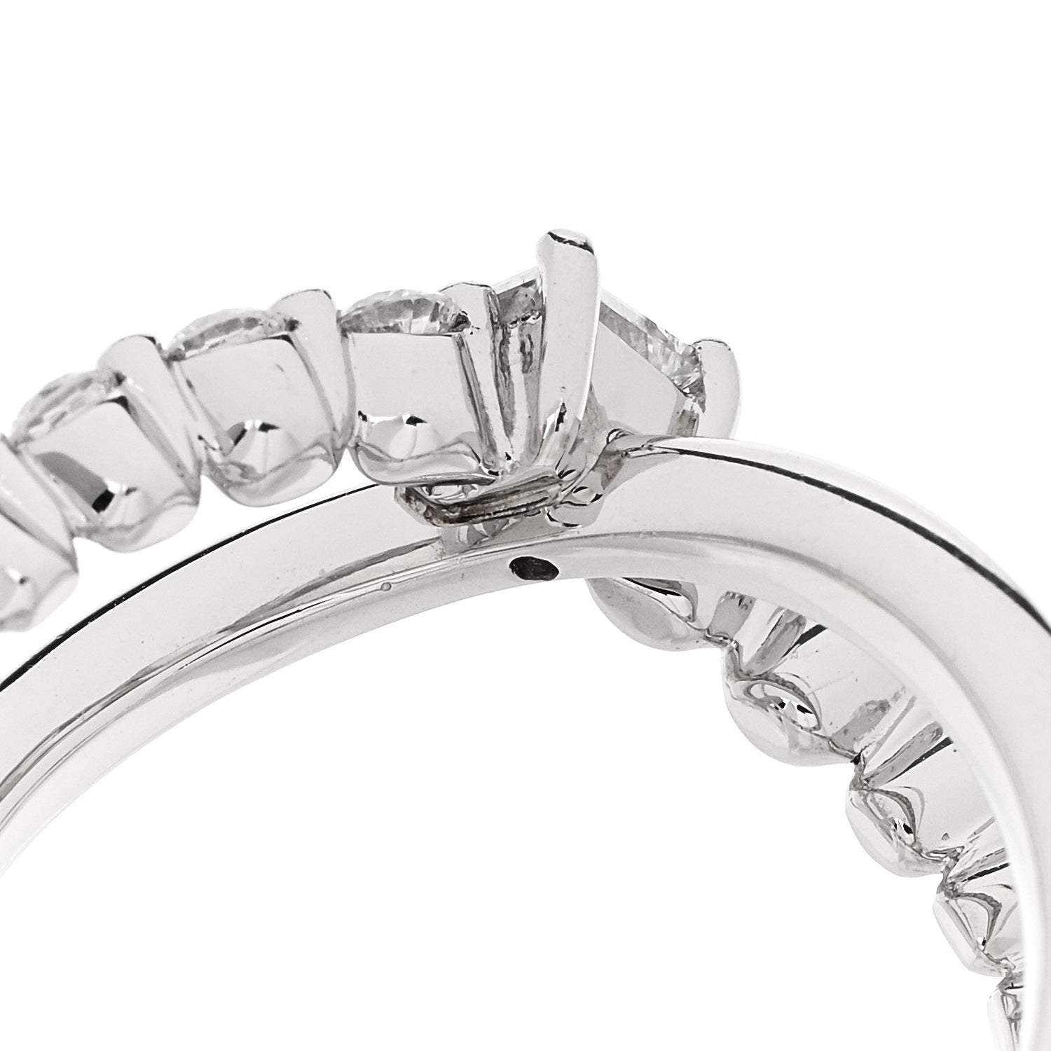 Parker & West by FASHIONPHILE Platinum Diamond .69 Crossover Ring 53 6.5 6 of 7