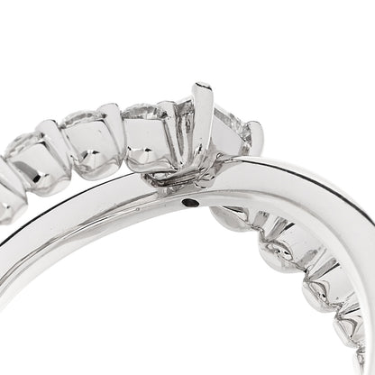 Parker & West by FASHIONPHILE Platinum Diamond .69 Crossover Ring 53 6.5 6 of 7