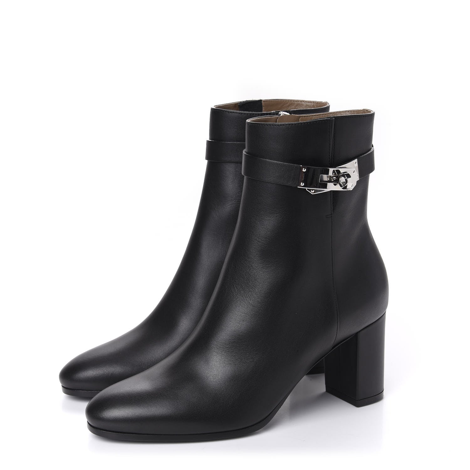 Hermes Calfskin Saint Germain Ankle Boots 37 Black 3 of 10