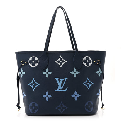 Louis Vuitton Empreinte Monogram Giant Neverfull MM Degrade Bleu 1 of 12