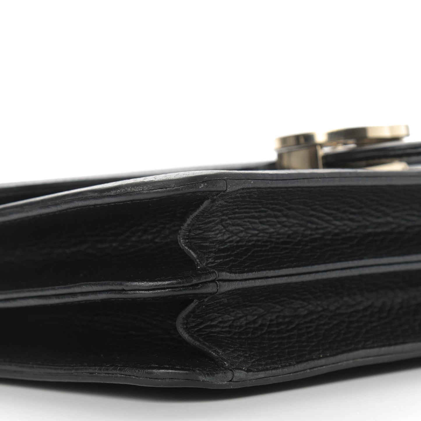 Dollar Calfskin Interlocking G Shoulder Bag Black