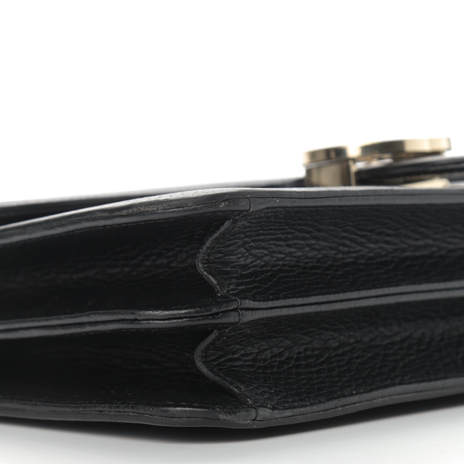 Gucci Dollar Calfskin Interlocking G Shoulder Bag Black 7 of 12