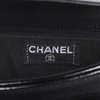 Chanel Patent Chocolate Bar Quilted Computer Keys Flap Black 7 of 12
