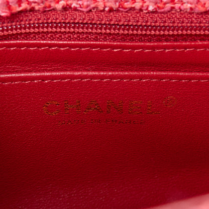 Chanel Tweed Quilted Mini 2.55 Reissue Flap Red Ecru Black 6 of 11